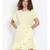 plain Yellow Polyester   Dress