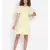 plain Yellow Polyester   Dress