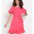 plain Pink Polyester   Dress