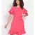 plain Pink Polyester   Dress