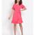 plain Pink Polyester   Dress