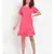 plain Pink Polyester   Dress