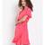 plain Pink Polyester   Dress