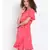 plain Pink Polyester   Dress