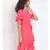 plain Pink Polyester   Dress