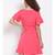 plain Pink Polyester   Dress