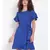 plain Blue Polyester   Dress