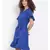 plain Blue Polyester   Dress