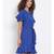 plain Blue Polyester   Dress