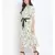 printed White Polyester   Dress