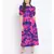 printed blue Polyester   Dress