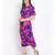 printed blue Polyester   Dress