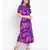 printed blue Polyester   Dress