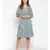 printed Green Polyester   Dress