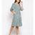 printed Green Polyester   Dress