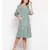 printed Green Polyester   Dress