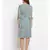 printed Green Polyester   Dress