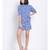 printed Blue Polyester   Jumpsuit