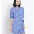 printed Blue Polyester   Jumpsuit