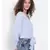 plain Blue Polyester   Top