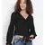 plain Black Polyester   Top