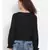 plain Black Polyester   Top