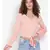 plain Peach Polyester   Top