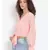 plain Peach Polyester   Top