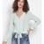 plain Green Polyester   Top