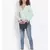 plain Green Polyester   Top