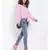 plain Pink Polyester   Top