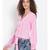 plain Pink Polyester   Top