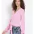 plain Pink Polyester   Top