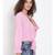 plain Pink Polyester   Top