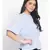 plain Blue Polyester   Top