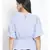plain Blue Polyester   Top