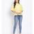 plain Yellow Polyester   Top