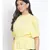 plain Yellow Polyester   Top