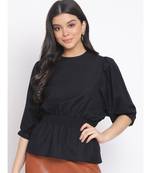 plain Black Cotton   Top