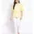 plain Yellow Polyester   Top