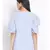 plain Blue Polyester   Top