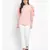 plain Peach Polyester   Top