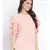 plain Peach Polyester   Top