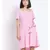 plain Pink Polyester   Dress