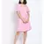 plain Pink Polyester   Dress