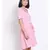 plain Pink Polyester   Dress