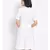 plain White Polyester   Dress