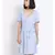 plain Blue Polyester   Dress