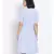 plain Blue Polyester   Dress