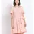 plain Peach Polyester   Dress